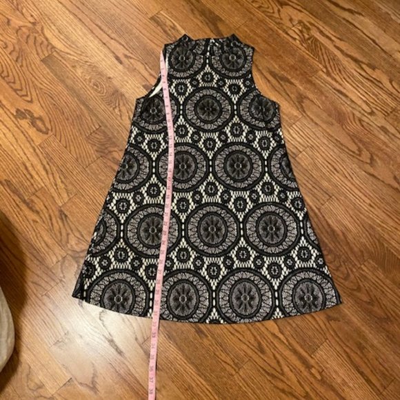 Holiday Party black champagne sparkle Mock Neck cocktail XS dress - Picture 3 of 9